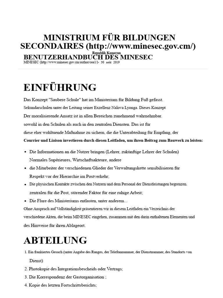 Alle Minesec-Dossiers | PDF