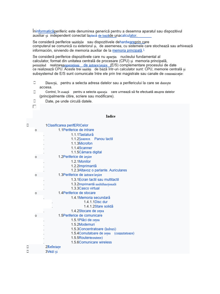 Dispozitive Periferice Ale Unui PC | PDF
