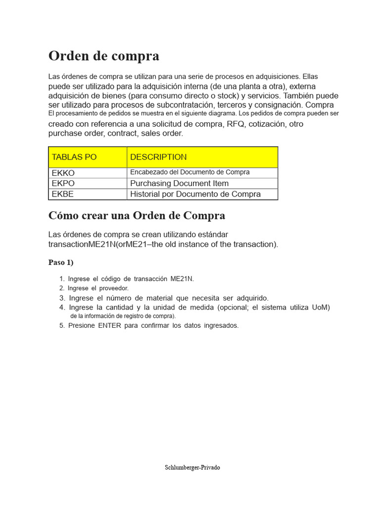 Guía para Crear Órdenes de Compra en SAP | PDF | Outsourcing | Business