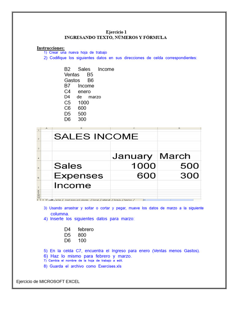 Ejercicios Prácticos de Microsoft Excel | PDF | Microsoft Excel | Software