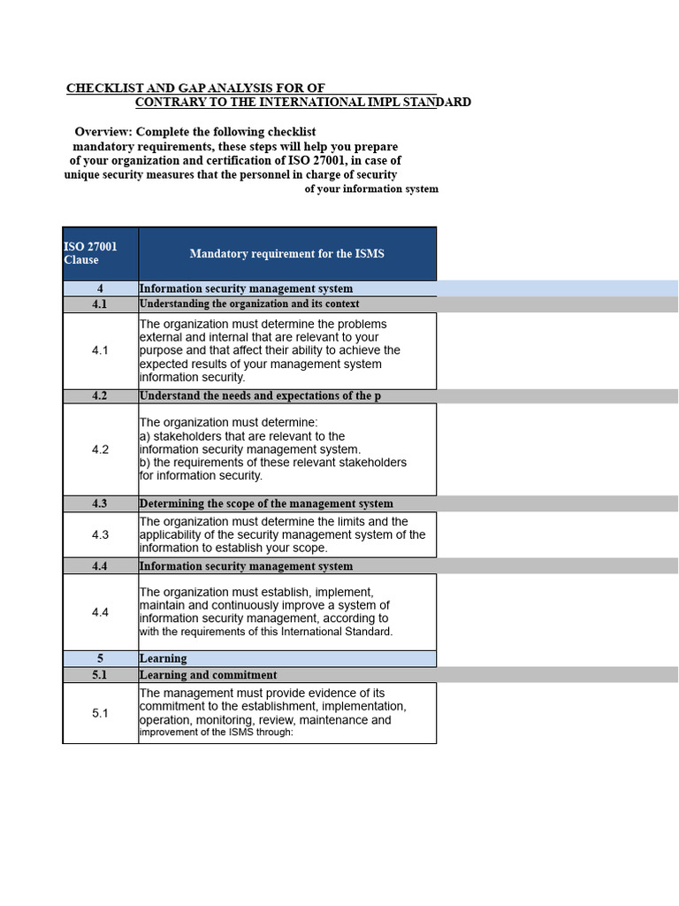 ISO 27001 Compliance Checklist Guide | PDF | Information Security | Risk