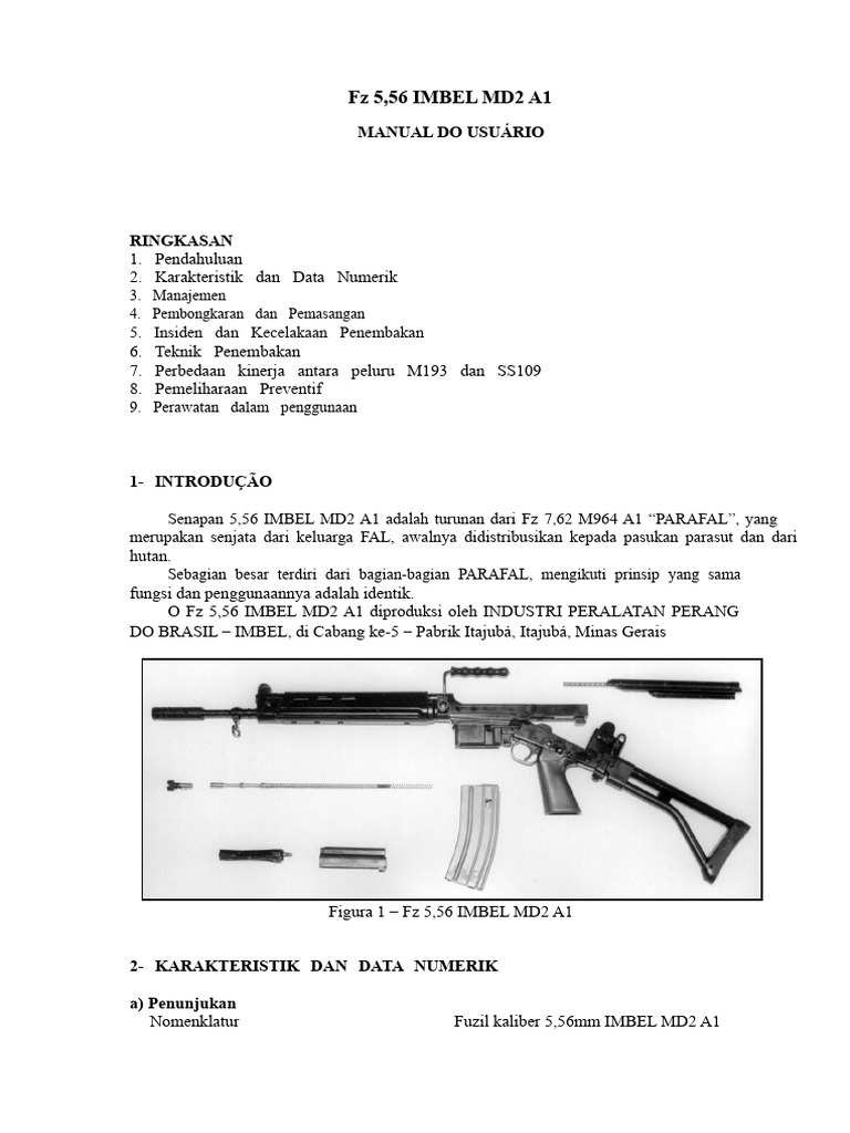 Panduan Lengkap Senapan IMBEL MD2 A1 | PDF