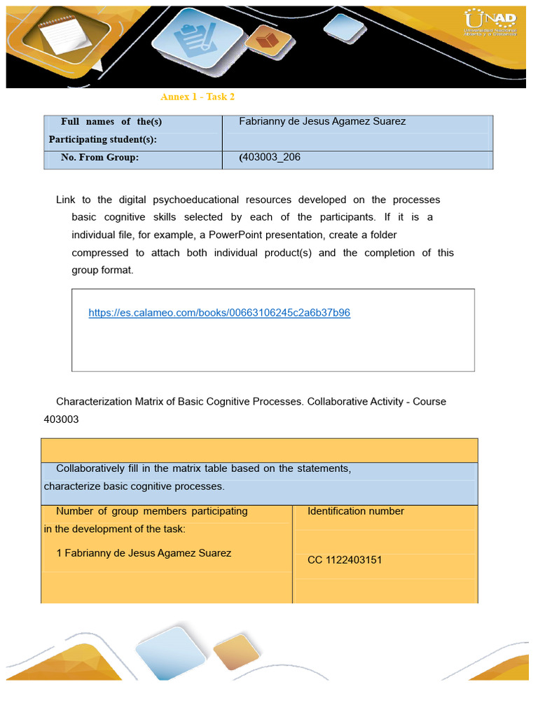 Cognitive Processes Characterization Matrix | PDF | Cerebral Cortex ...