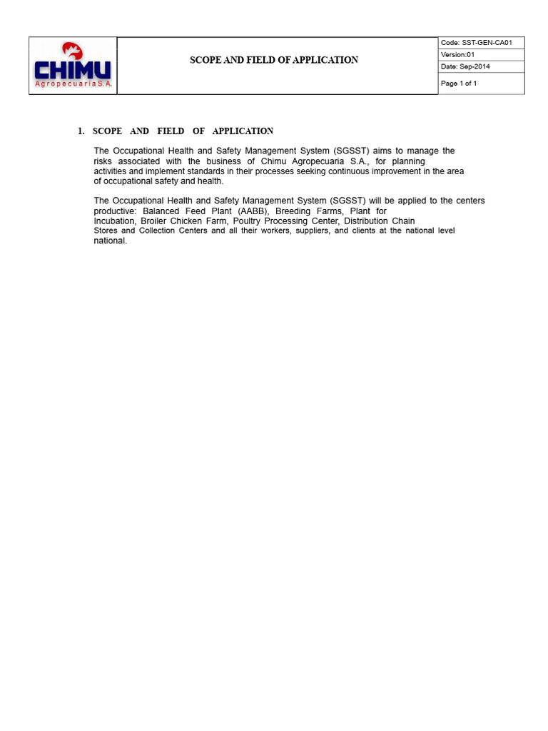 Scope and Field of Application | PDF