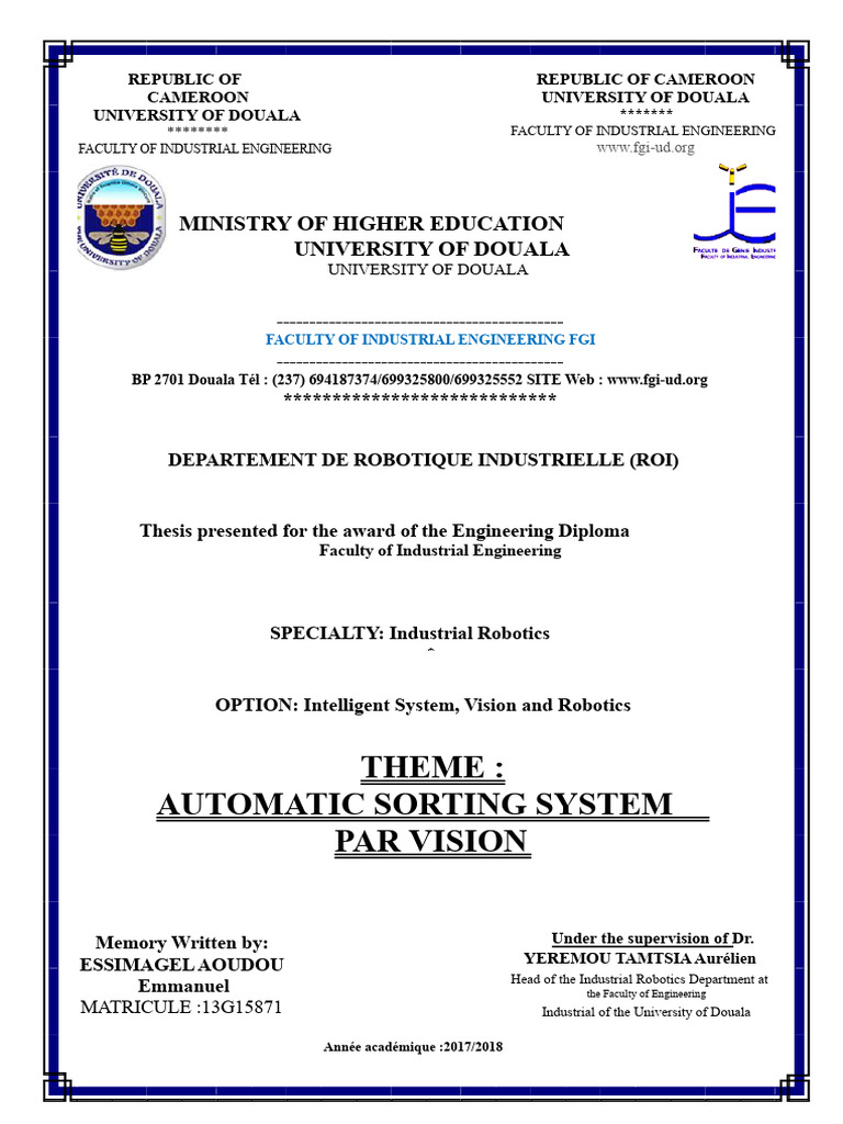 Vision Sorting System | PDF | Computer Vision | Robot
