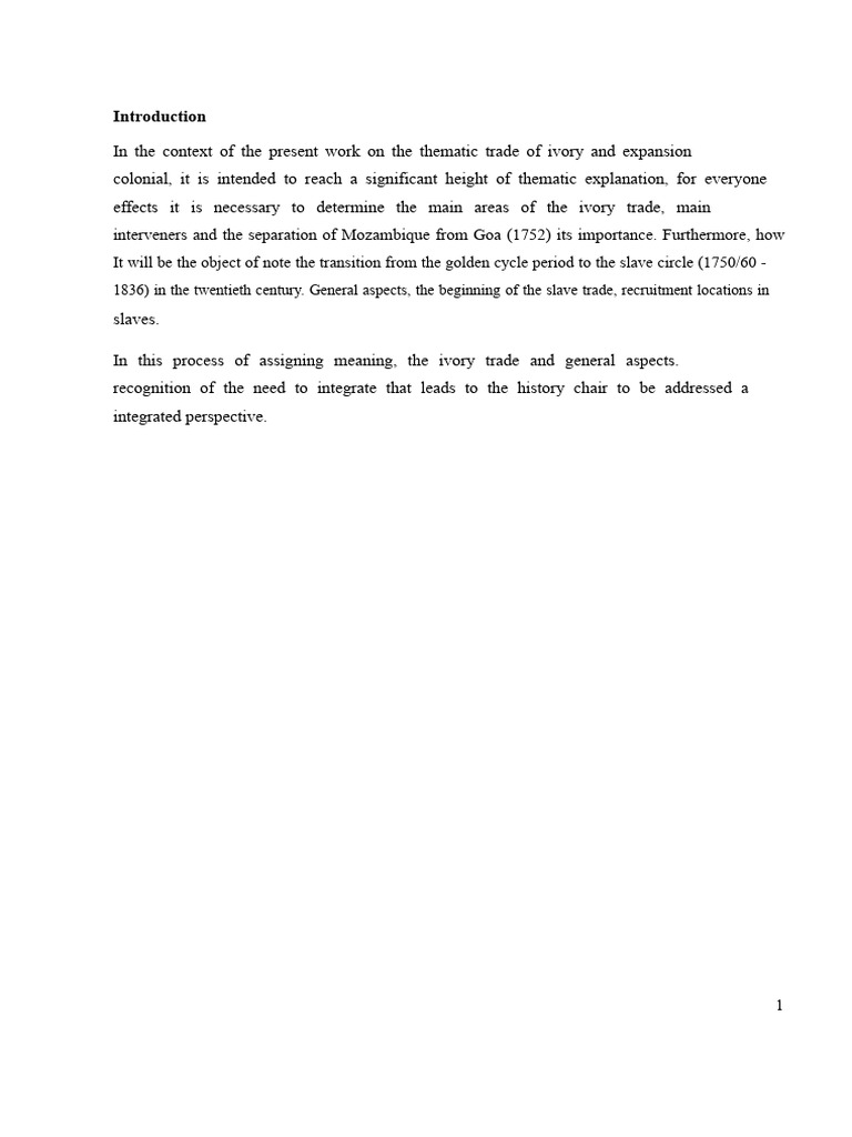 Ivory Trade and Colonial Impact in Mozambique | PDF | Mozambique | Slavery