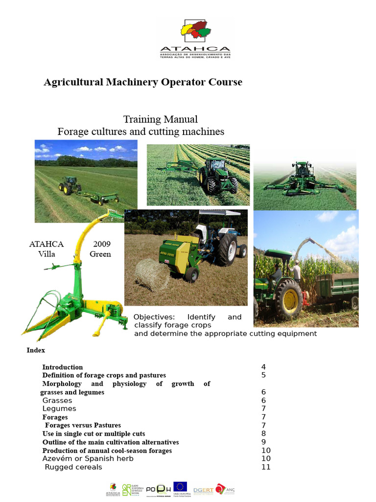 Forage Crop Management Training Manual | PDF | Legume | Cereals
