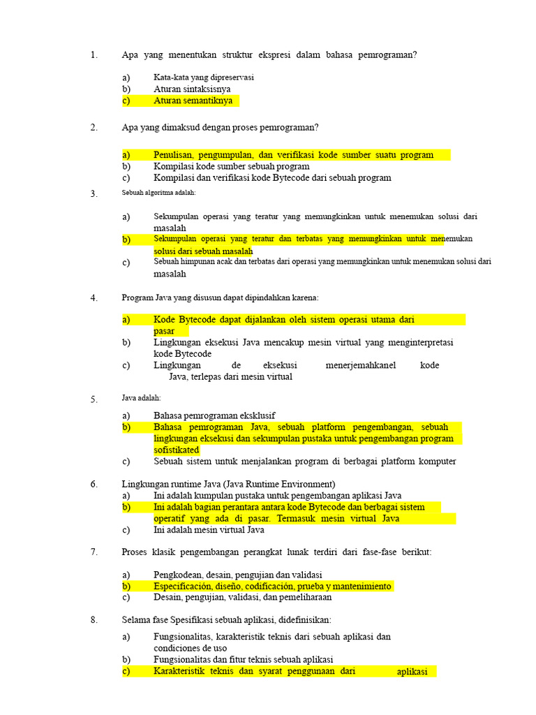 Struktur dan Proses Pemrograman Java | PDF