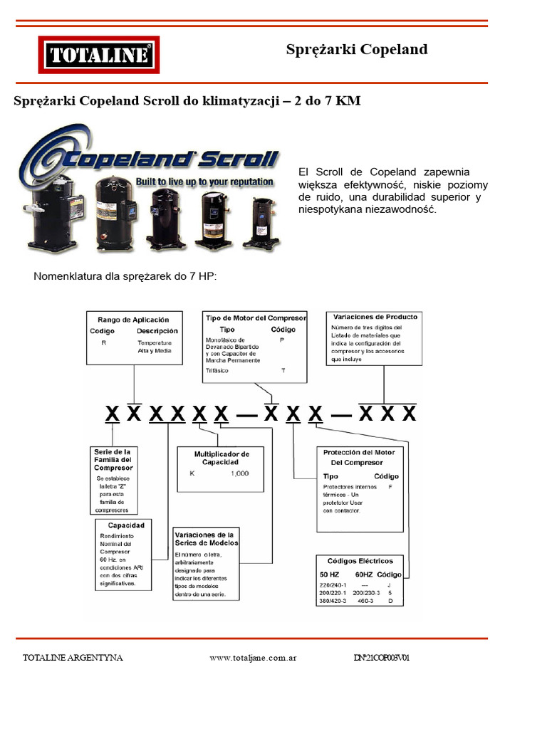 Copeland Scroll Compressors Specs | PDF | International System Of Units ...