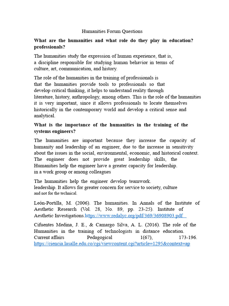 Humanities Questions | PDF | Humanities | Leadership