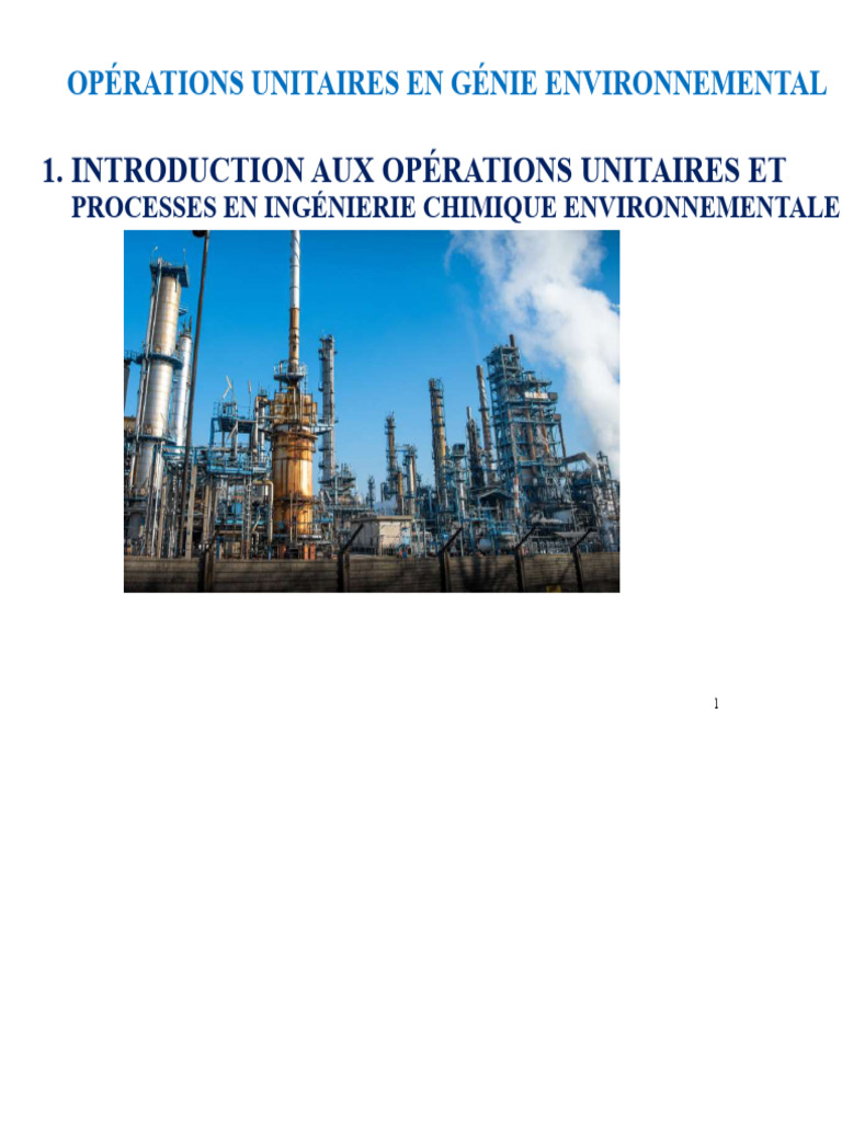Opérations unitaires en génie environnemental | PDF | Adsorption ...
