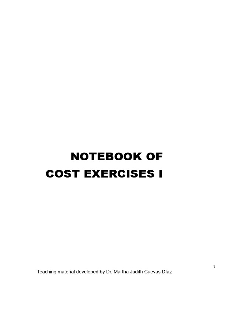 Cost Accounting Exercises and Solutions | PDF | Depreciation | Business ...