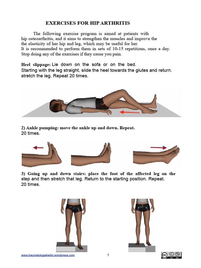 Exercises For Hip Osteoarthritis | PDF