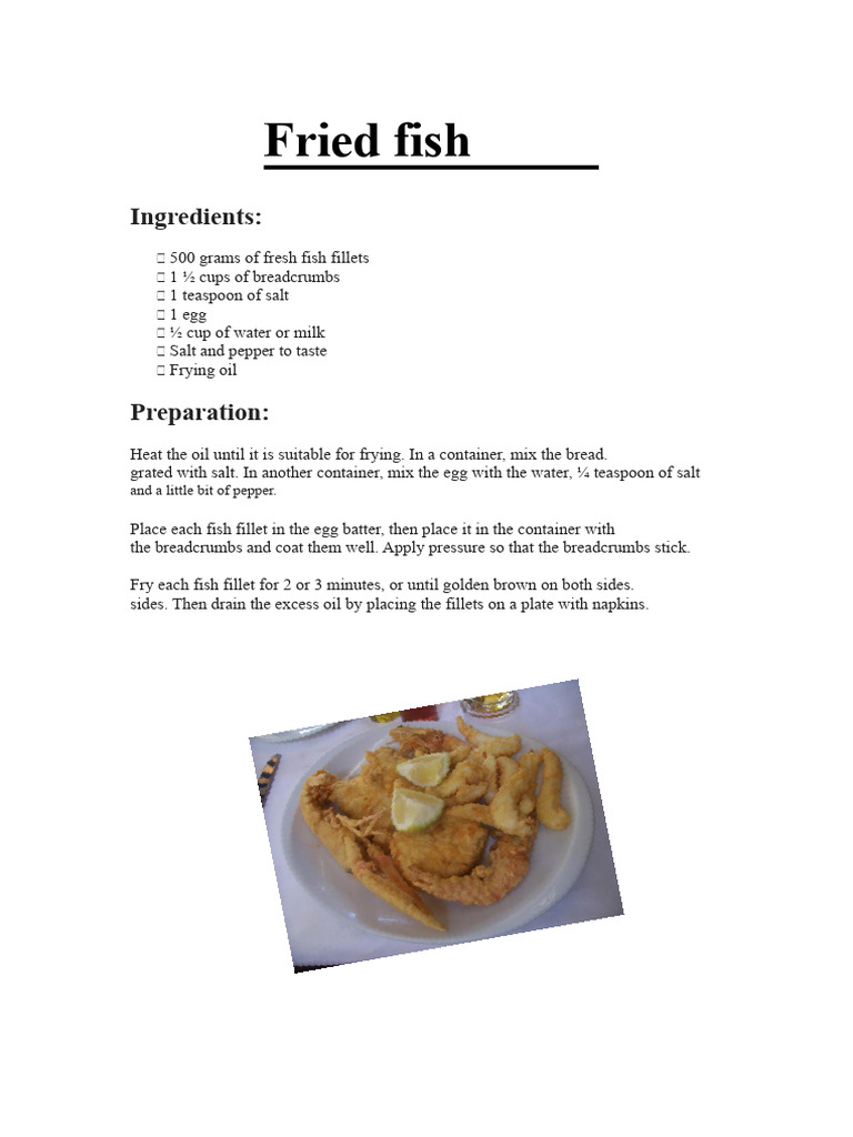 Crispy Fried Fish Recipe | PDF