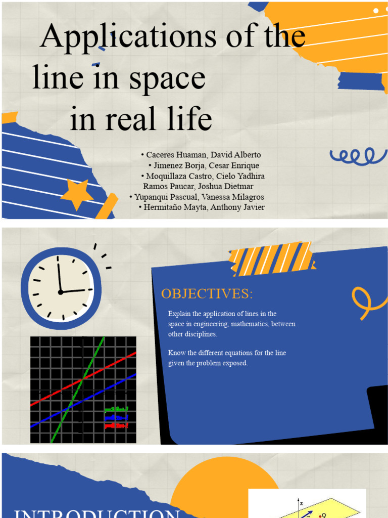 Applications of The Line in Space in Real Life | PDF | Line (Geometry ...