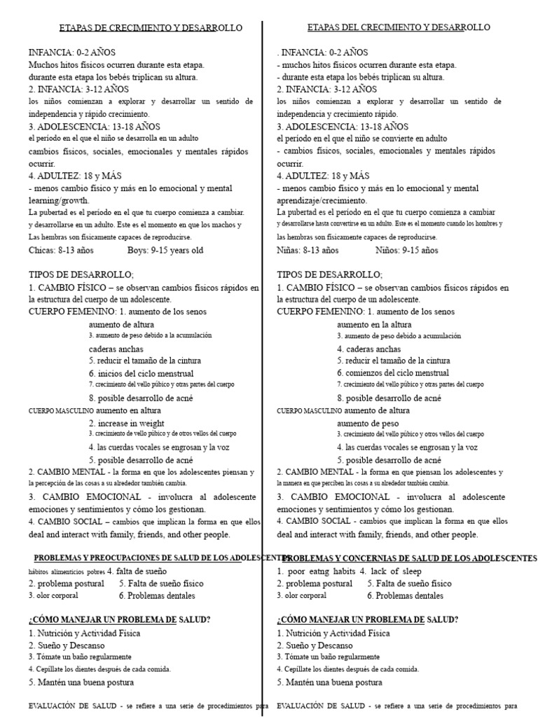 Etapas del Crecimiento y Desarrollo Infantil | PDF | Adultos | Adolescencia