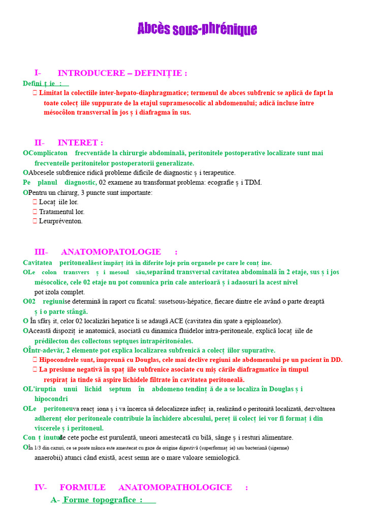 Abcese Subfrenic DEMS | PDF