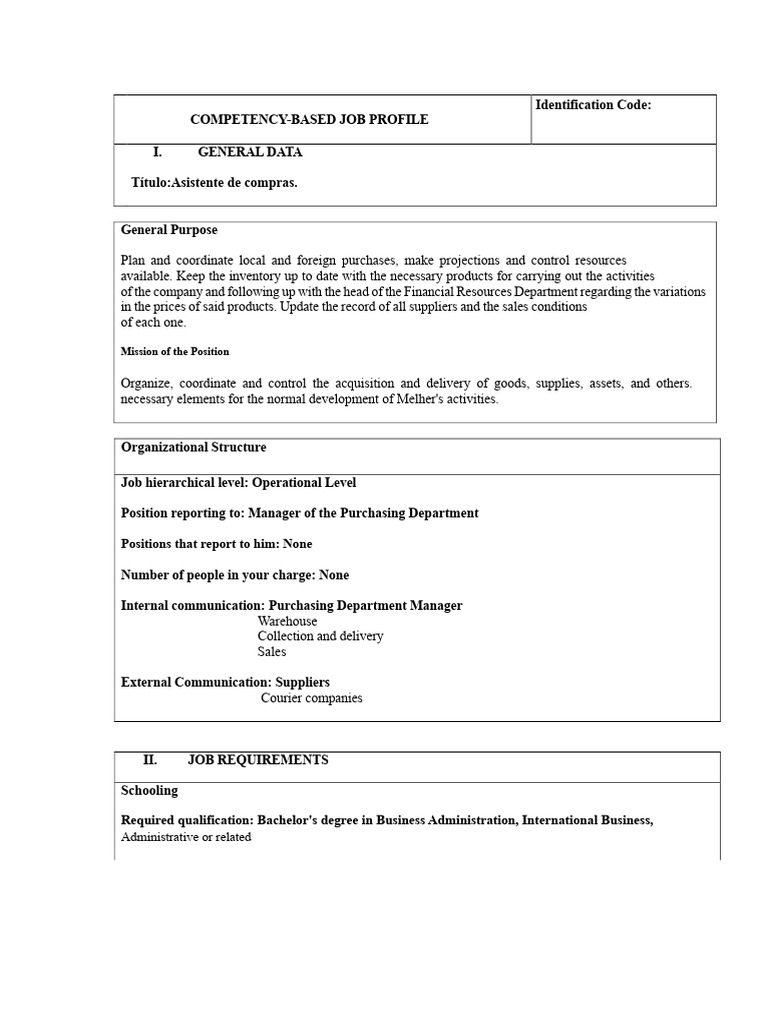 Purchasing Assistant | PDF | Information | Communication
