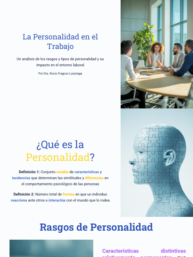 Impacto de la Personalidad en el Trabajo | PDF | Ciencias del ...
