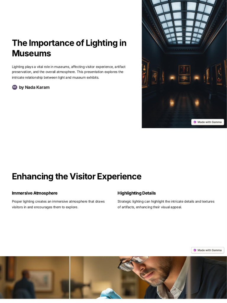 Museum Lighting: Enhancing Experience & Preservation | PDF | Lighting ...