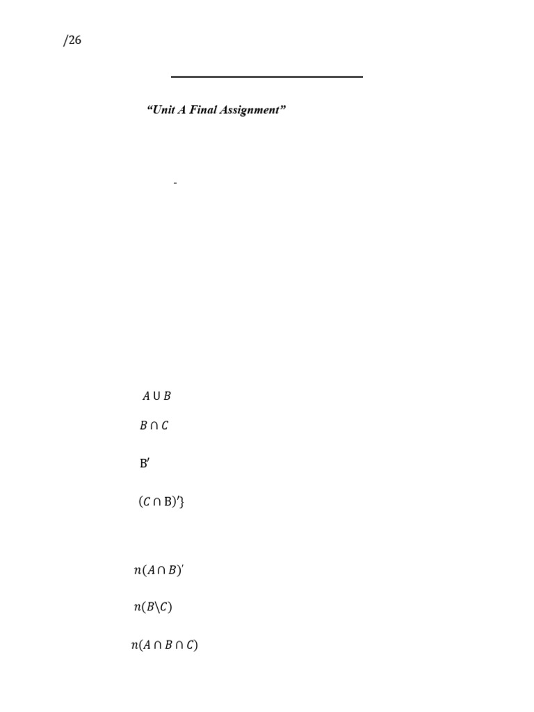 Set Theory Final Assignment Guide | PDF | Mathematics | Mathematical ...