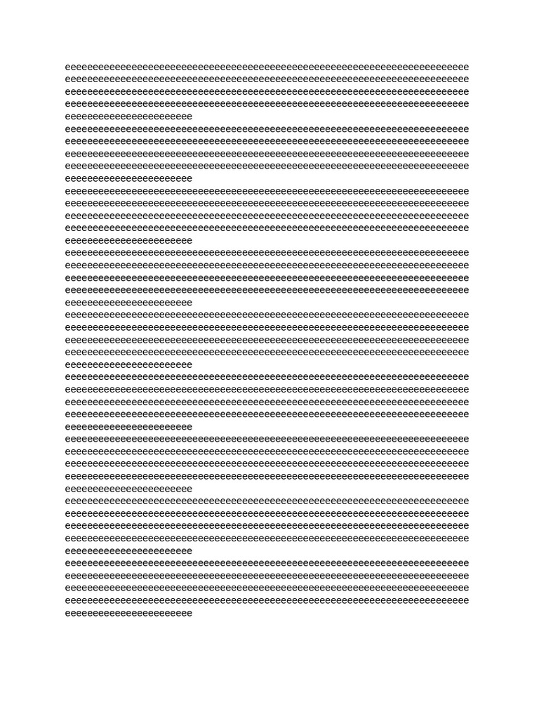Document of Repeated Characters | PDF