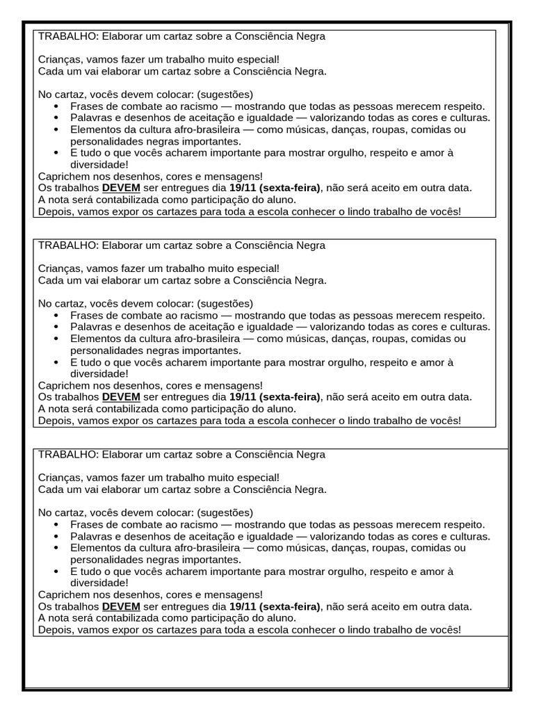 TRABALHO Consciencia Negra | PDF