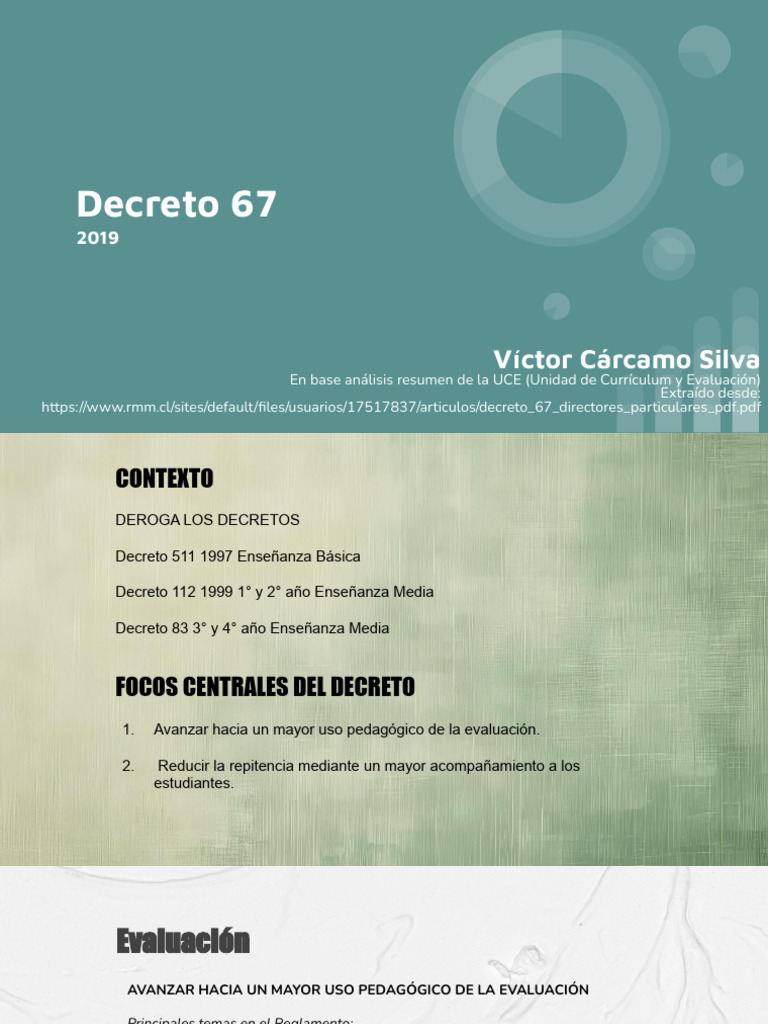 Evaluaci N Decreto 67 | PDF | Enseñando | Aprendizaje