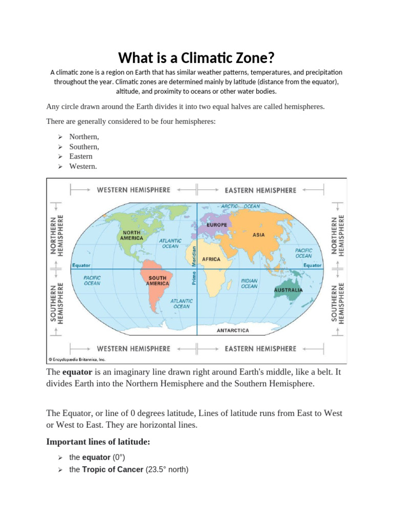 Understanding Climatic Zones and Types | PDF | Precipitation | Tropics