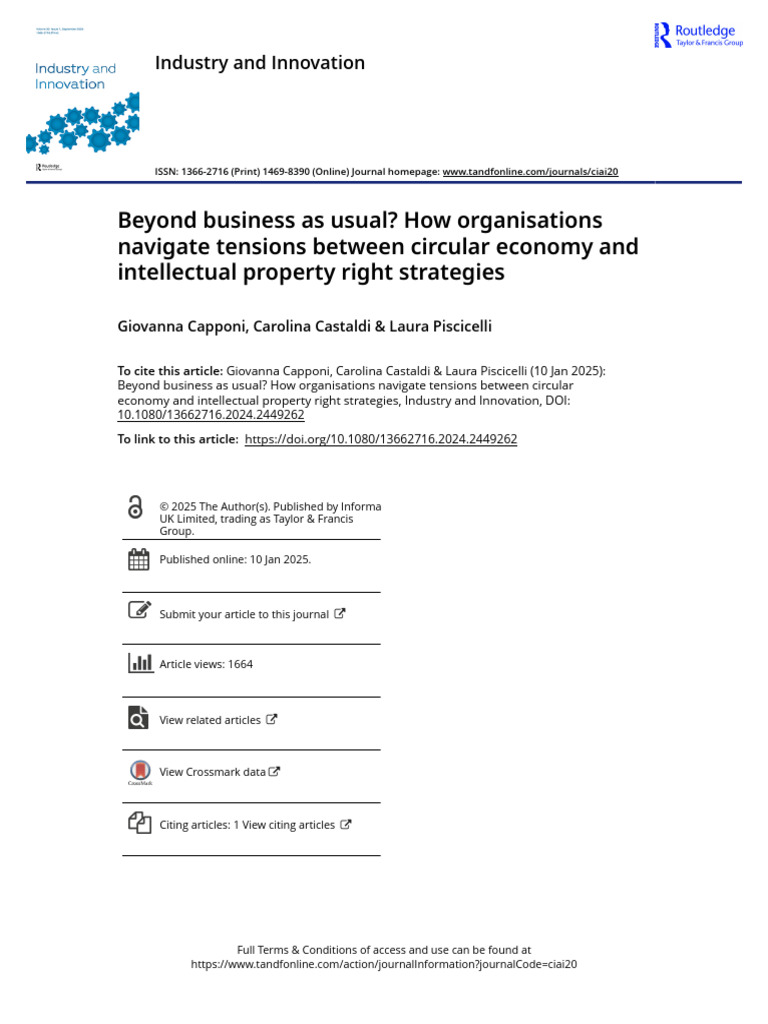 Beyond Business As Usual How Organisations Navigate Tensions Between ...
