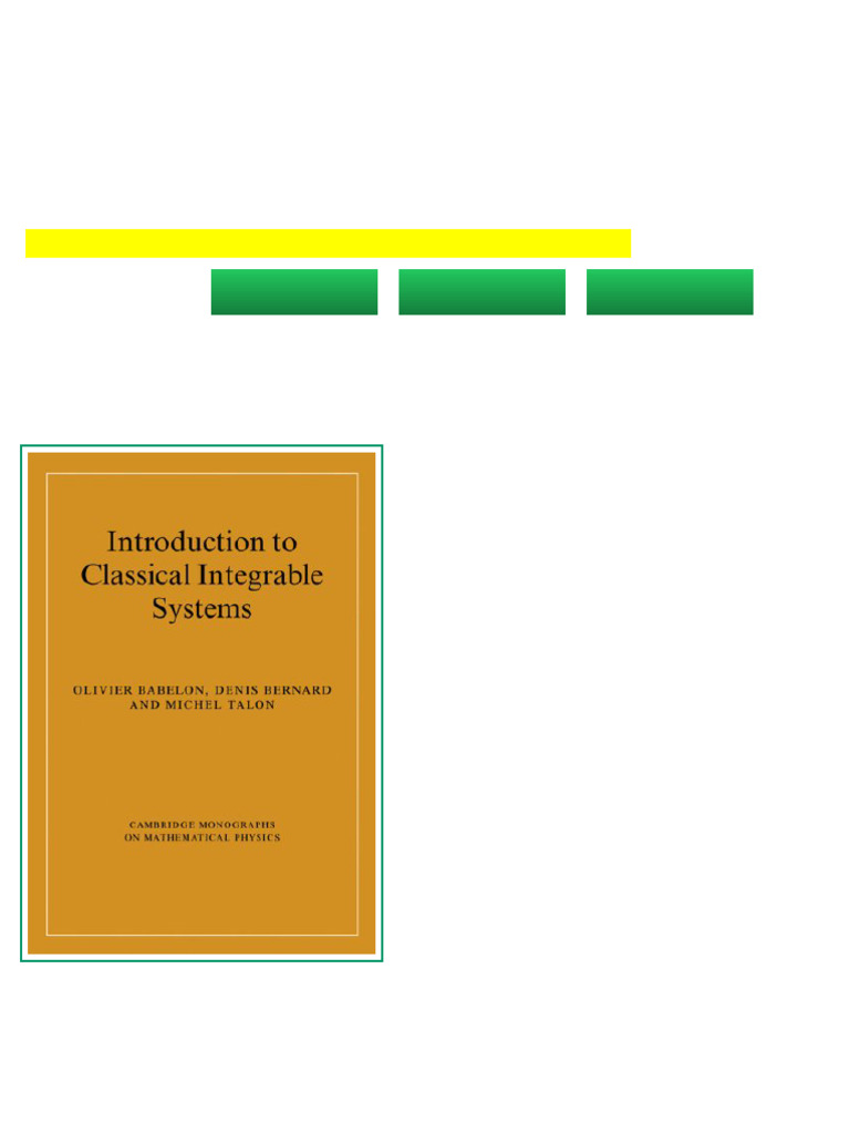 Introduction to Classical Integrable Systems 1st Edition Olivier ...