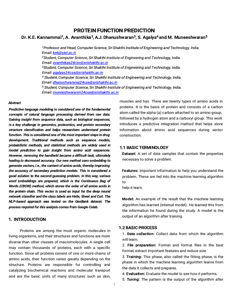 Protein Function Prediction Using ResNet-50 | PDF | Bioinformatics ...