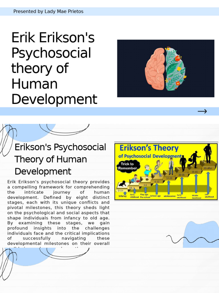Erikson's 8 Stages of Human Development | PDF | Behavioural Sciences ...