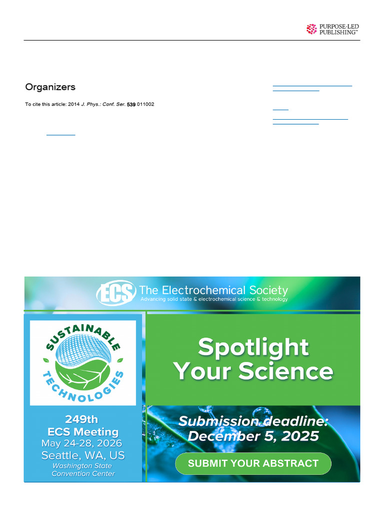 2014 J Phys Conf Ser 539 011002 Pdf Physical Sciences Physics