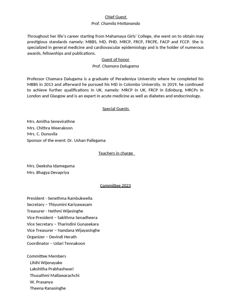 Chief Guest | PDF
