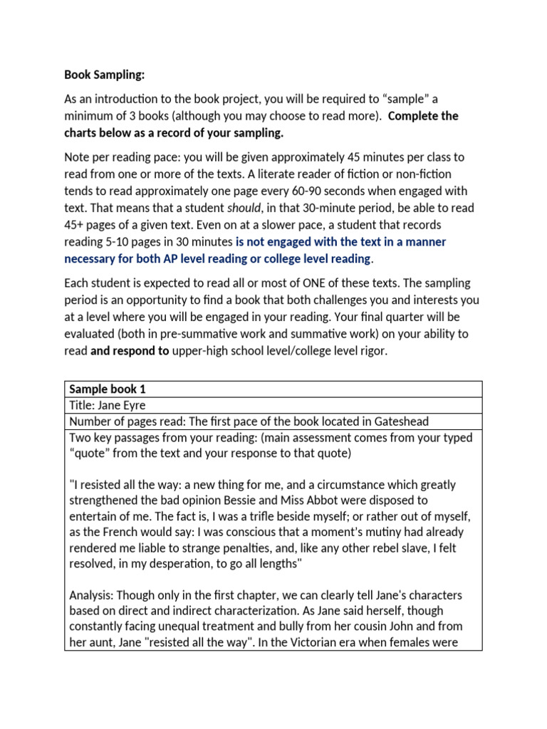 Book Sampling Exercise | PDF | The Great Gatsby
