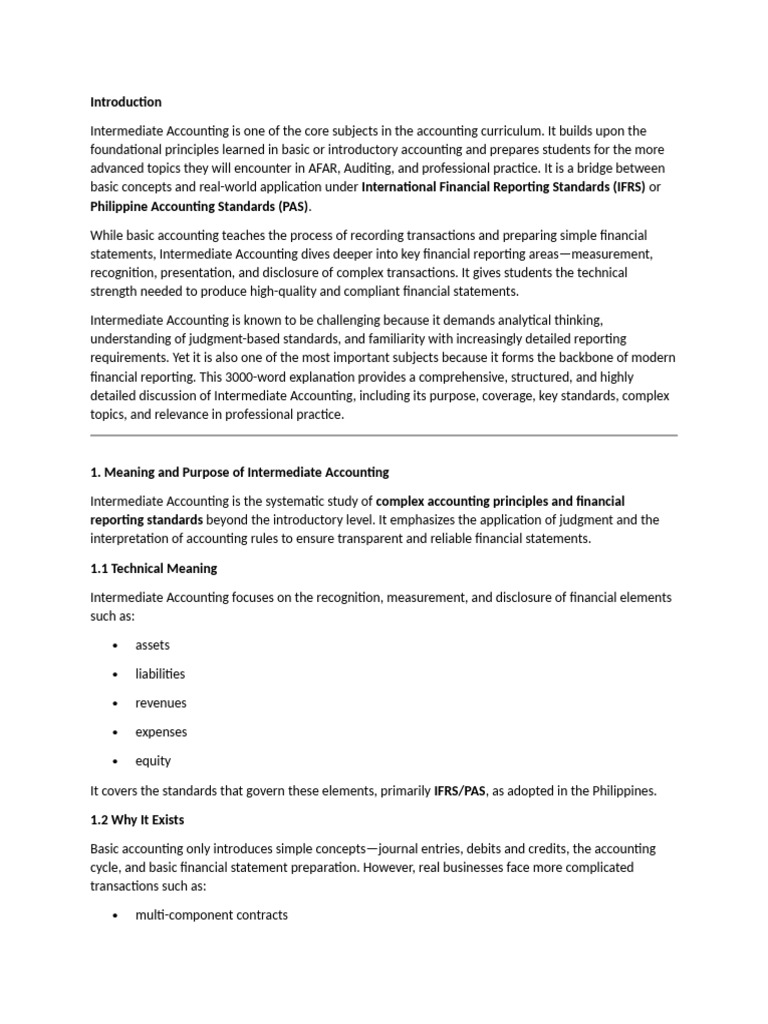 Comprehensive Guide to Intermediate Accounting | PDF | Accounting ...