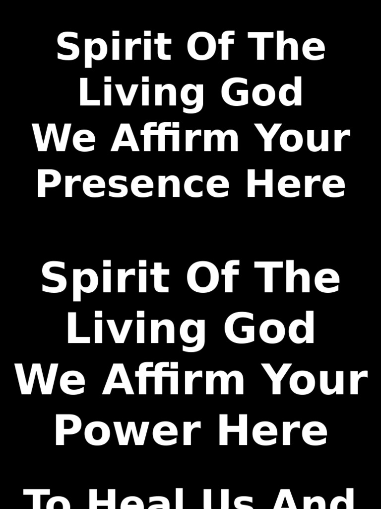 Spirit of The Living God | PDF