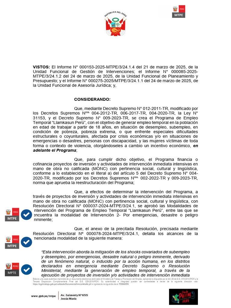 6600896-resolucion-directoral-000056-2025-mtpe_3_24-1 | PDF | Estado de ...