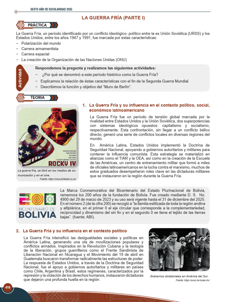 Influencia de la Guerra Fría en América Latina | PDF | Guerra Fría ...