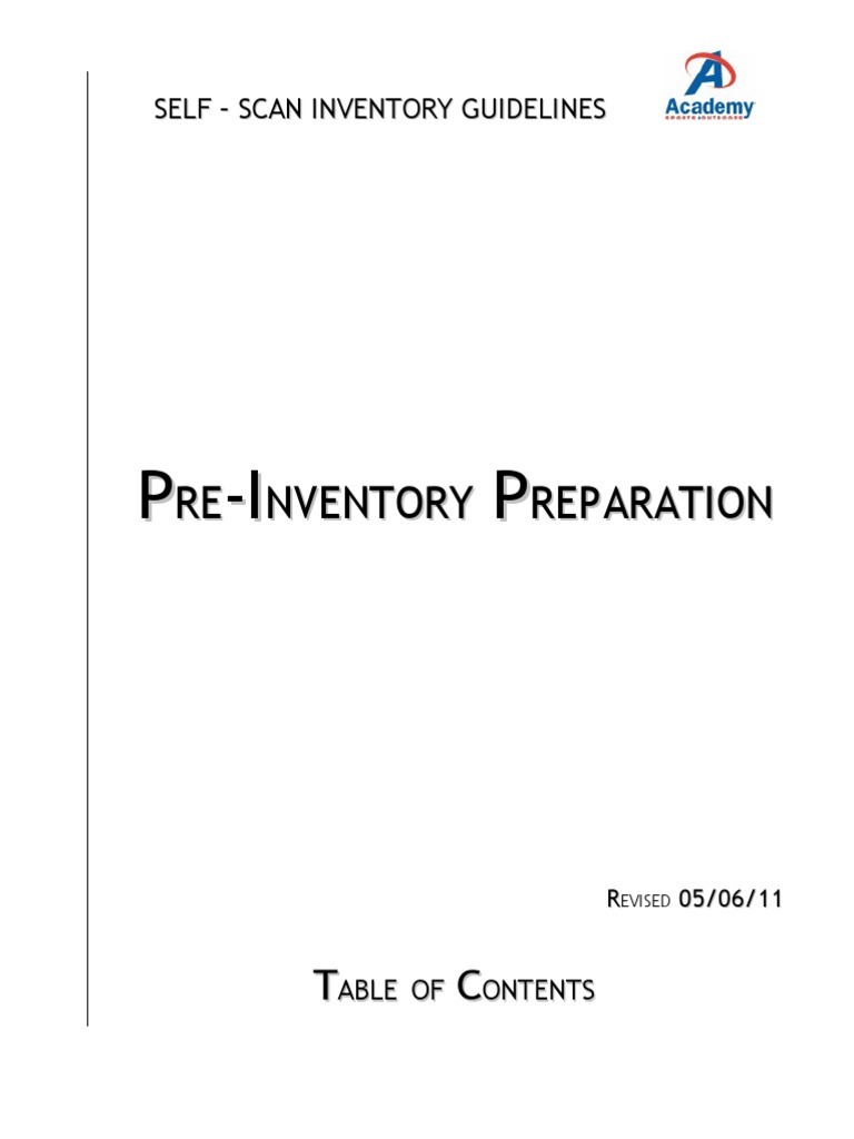 Self-Scan Inventory Preparation Guide | PDF | Universal Product Code ...