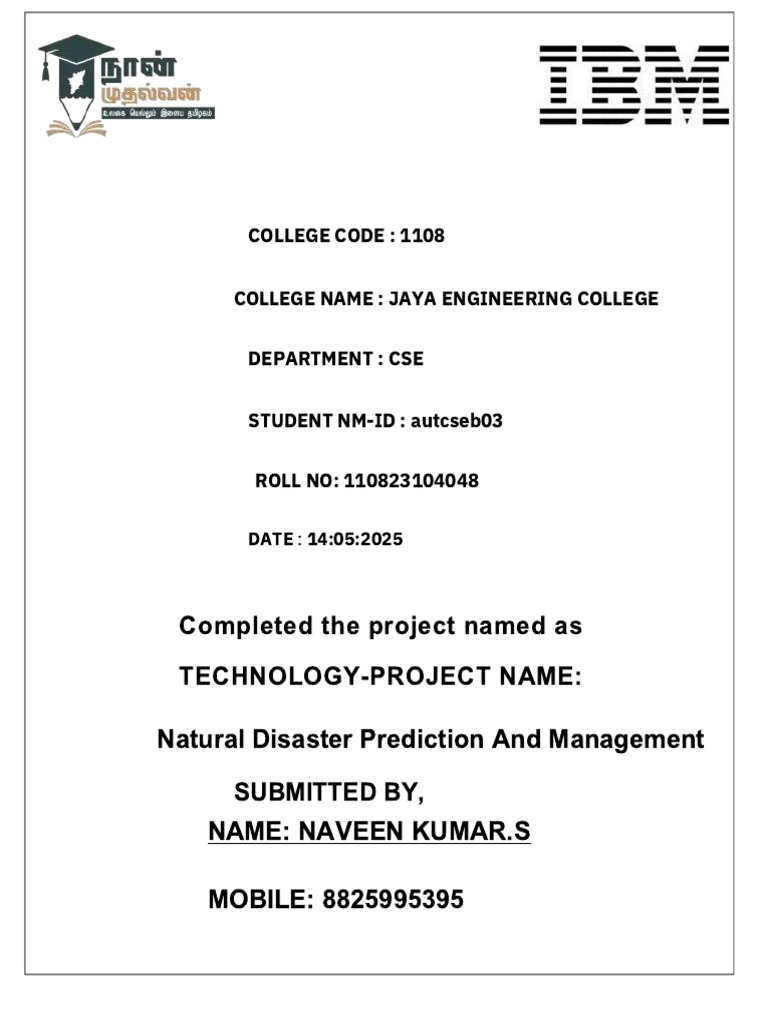 AI Disaster Prediction Optimization | PDF | Artificial Intelligence ...