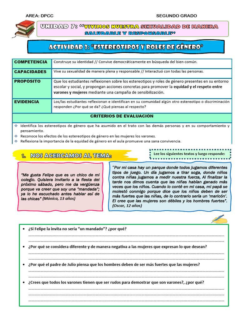 Estereotipos y Roles de Género | PDF | Estereotipos | Adultos