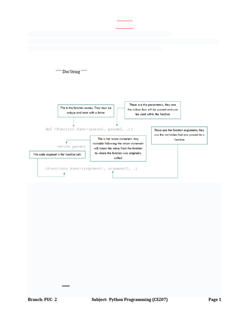 Python Functions: Definition and Types | PDF | Parameter (Computer ...