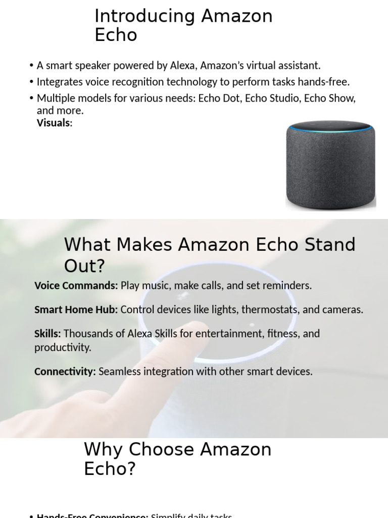 Discover Amazon Echo: Smart Home Hub | PDF