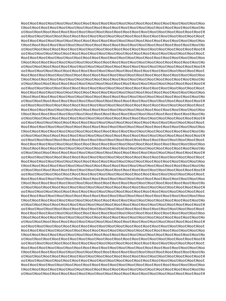 Hoot | PDF