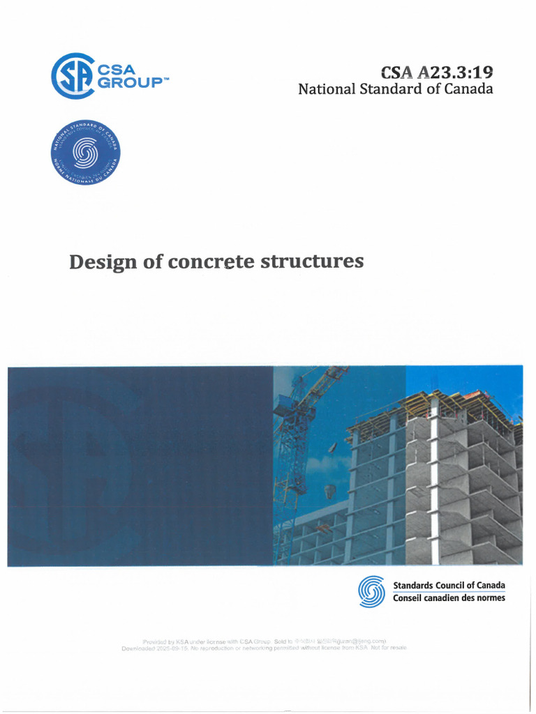 CSA A23.3 - 19 - Design of Concrete Structures | PDF