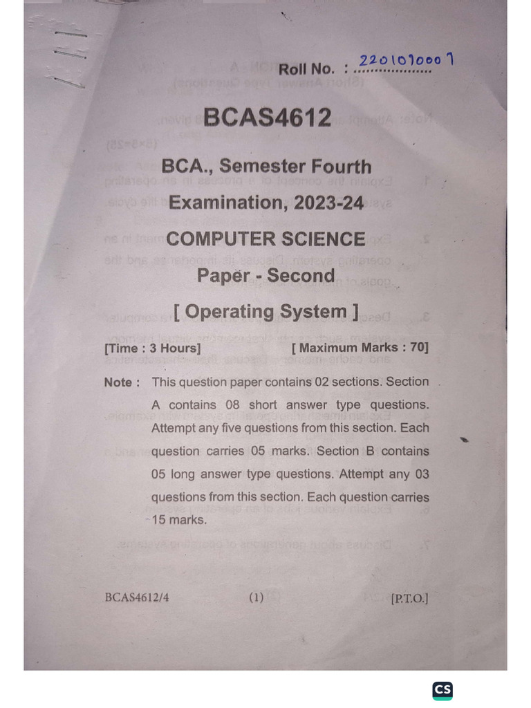 BCA IV | PDF