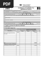 BIR Form 2307: Tax Withholding Certificate | PDF | Taxes | Value Added Tax