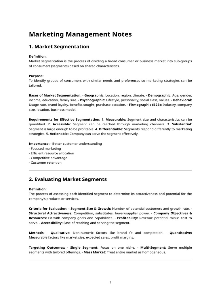 Market Segmentation and Targeting Strategies | PDF | Market ...